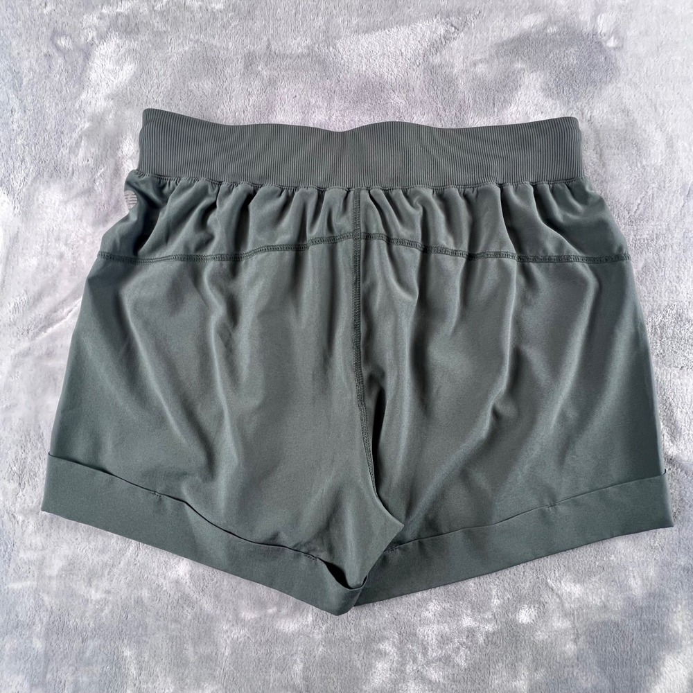 Z by Zella Shorts Women S Green Cuffed Drawstring Athletic Activewear Pocketed - Picture 4 of 7